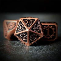 Thumbnail for Gear in Copper Metal - 7pcs RPG Dice Set