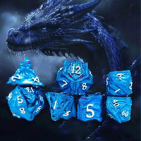 Thumbnail for 7pcs Dice Metal Dragon Head Blue