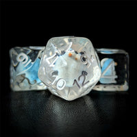 Thumbnail for Blue Bird in Clear Resin - 7pcs RPG Full Dice Set