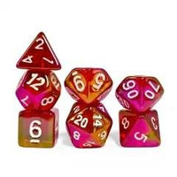 Thumbnail for 7pcs Dice Acrylic Metallic Clear Red
