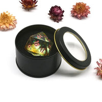 Thumbnail for Yellow Glitter in Clear Liquid Sharp Resin - D20 RPG Dice