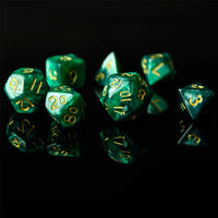 Thumbnail for Silk Green Acrylic - 7pcs RPG Mini Dice Set