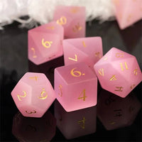 Thumbnail for Purple Amethyst Gemstone - 7pcs RPG Dice Set