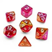 Thumbnail for 7pcs Dice Acrylic Metallic Clear Red