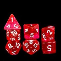 Thumbnail for 7pcs Dice Acrylic Metallic Clear Red