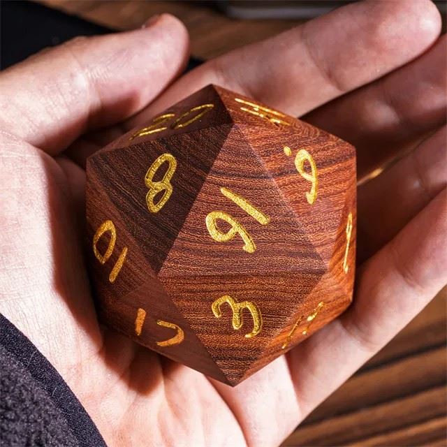 Brown Pau Rosa - D20 RPG Dice