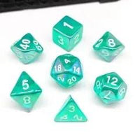 Thumbnail for 7pcs Dice Acrylic Metallic Clear Green