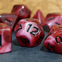 Thumbnail for 7pcs Dice Acrylic Blend Black Font Red