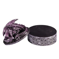 Thumbnail for Purple Resin Sleeping Dragon - Dice Storage