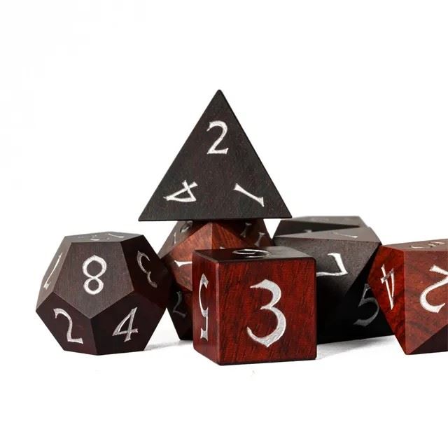 Red Sandalwood - 7pcs RPG Dice Set