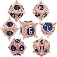 Thumbnail for 7pcs Dice Metal Spike Ball Copper Font Blue