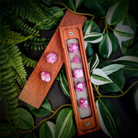 Thumbnail for Pink Silk Acrylic - 7pcs RPG Full Dice Set Box Setup