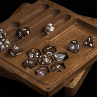 Thumbnail for Dice Storage Wooden Sapele Square Magnetic Brown Plain