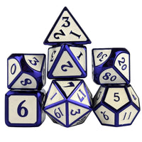 Thumbnail for Purple & White Metal - 7pcs RPG Dice Set