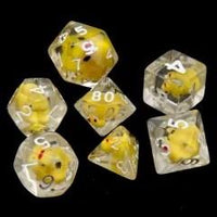 Thumbnail for 7pcs Dice Resin Filled White Font Duck Clear