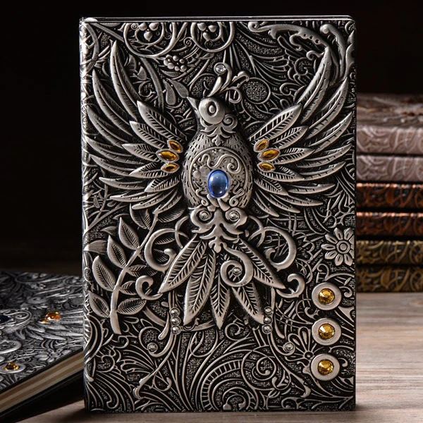 Wash Silver Bird - A5 Hardback Journal