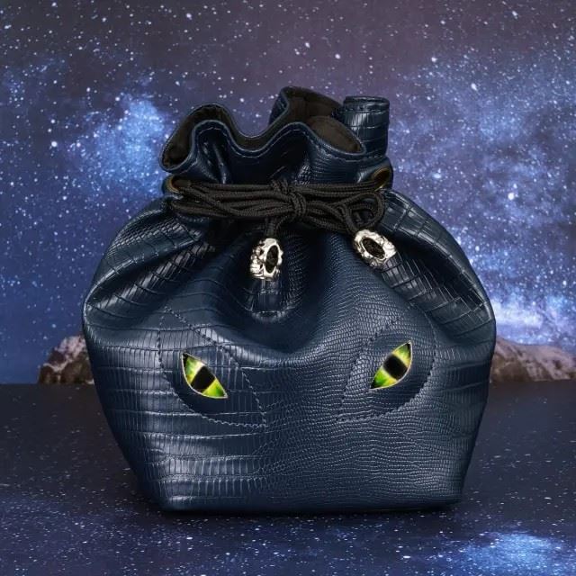 Eyes on Dark Blue PU Leather - Storage Bag