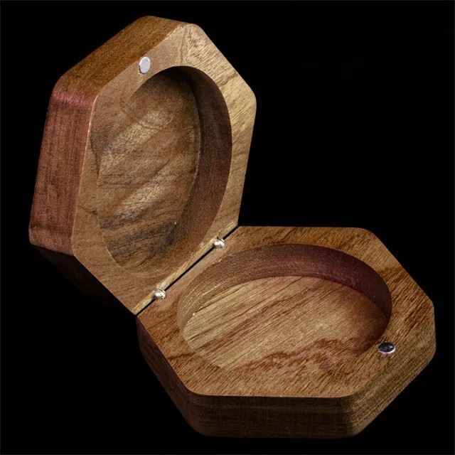 Plain Sapele Wood -  Hinged Dice Storage