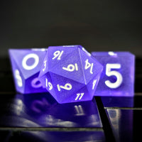 Thumbnail for 7pcs Dice Sharp Frosted Purple