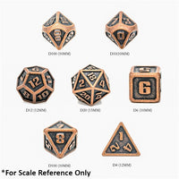 Thumbnail for 7pcs RPG Dice Set - Miniature Silver Metal