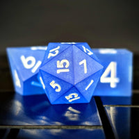 Thumbnail for 7pcs Dice Sharp Frosted Blue