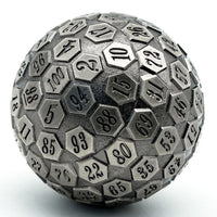 Thumbnail for D100 RPG Dice - Silver Metal