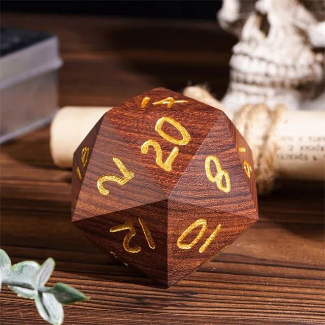 Brown Pau Rosa - D20 RPG Dice