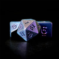 Thumbnail for Frosted Purple Metallic Acrylic - 7pcs RPG Dice Set