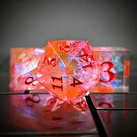 Thumbnail for 7pcs Dice Sharp Candy Pink Font Pink Clear