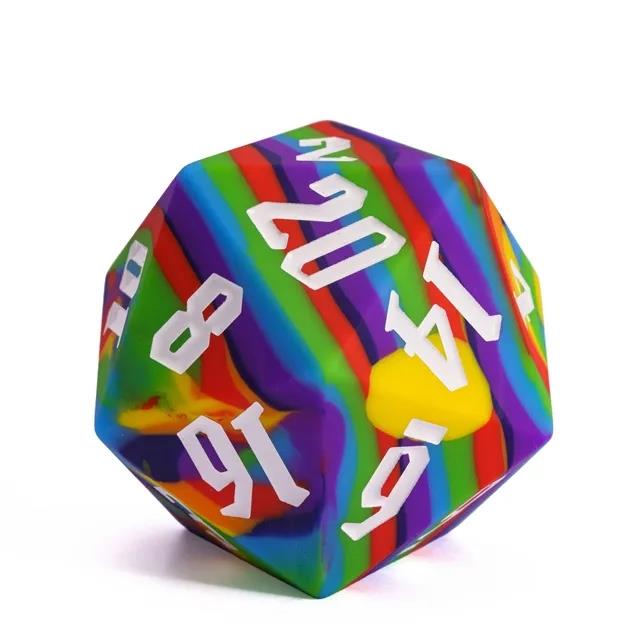 Rainbow Layered Silicone - D20 RPG Dice