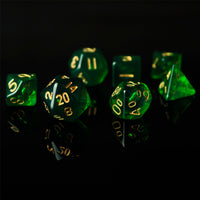 Thumbnail for Green & Clear Acrylic - 7pcs RPG Mini Dice Set