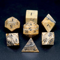 Thumbnail for Yellow Jasper Gemstone - 7pcs RPG Dice Set