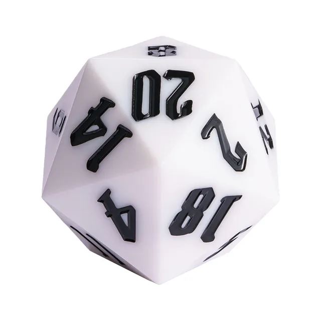 White Sharp Acrylic - D20 RPG Dice