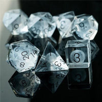 Thumbnail for Dandelion in Clear Glass - 7pcs RPG Dice Set