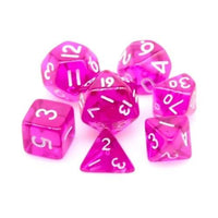 Thumbnail for 7pcs Dice Acrylic Mini White Font Magenta Pink