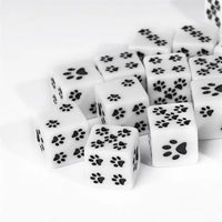 Thumbnail for Paw on White Resin - 6pcs D6 RPG Dice Set