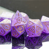 Thumbnail for Castle on Blue Resin - 7pcs RPG Oversized Dice Set