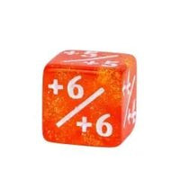 Thumbnail for 10pcs D6 12mm Dice Acrylic White Font Counter Numbers Orange