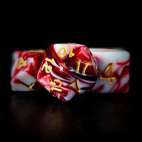 Thumbnail for Blend of White & Red Acrylic - 7pcs RPG Full Dice Set