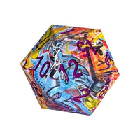 Thumbnail for Graffiti on Hydro Dipped Resin  - 55mm D20 RPG Dice