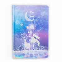 Thumbnail for Starlight Stag Girl on Blue - B6 Hardback Notebook