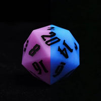 Thumbnail for Black on Solid Purple Silicone - D20 RPG Dice