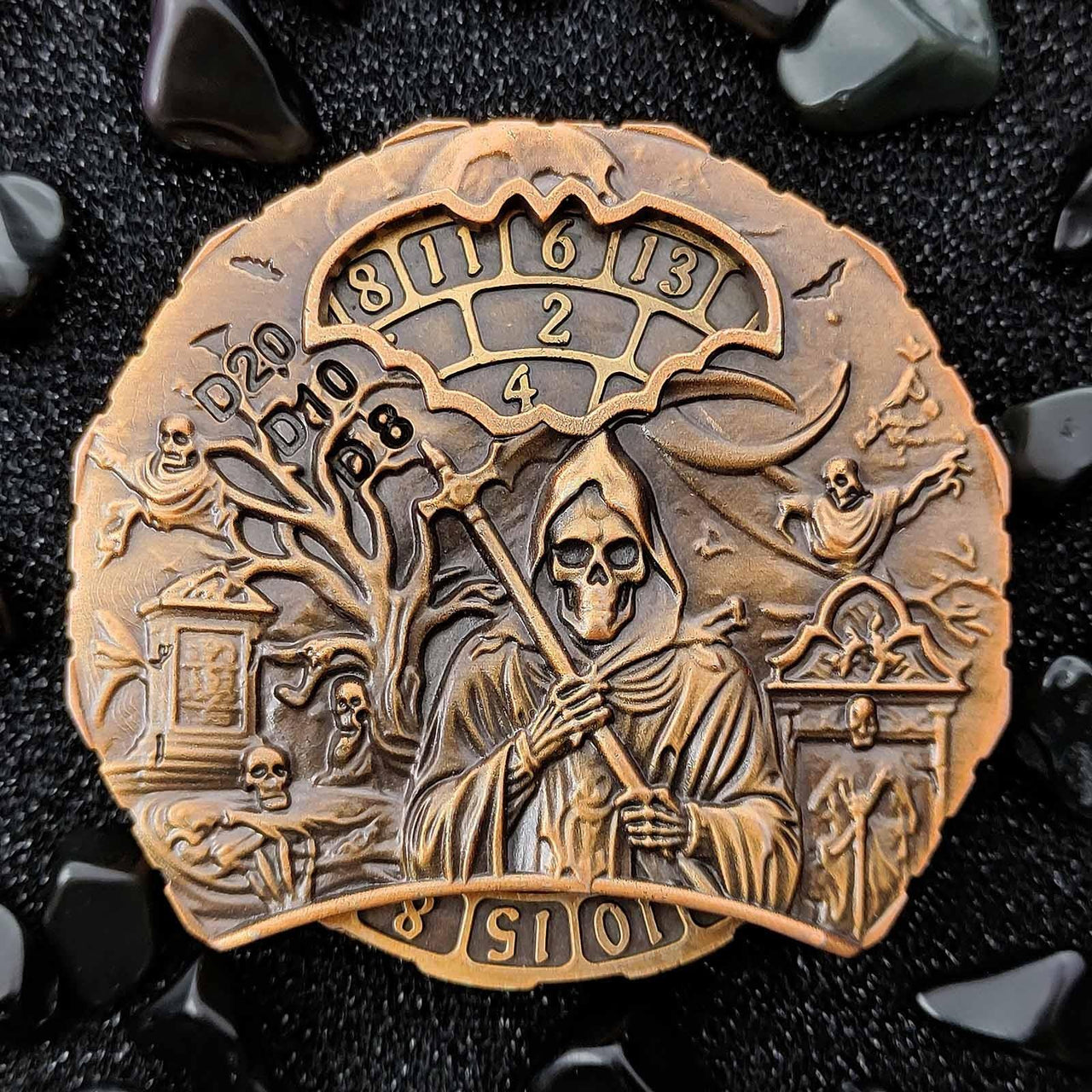 Dice Metal Spinner Reaper Bronze