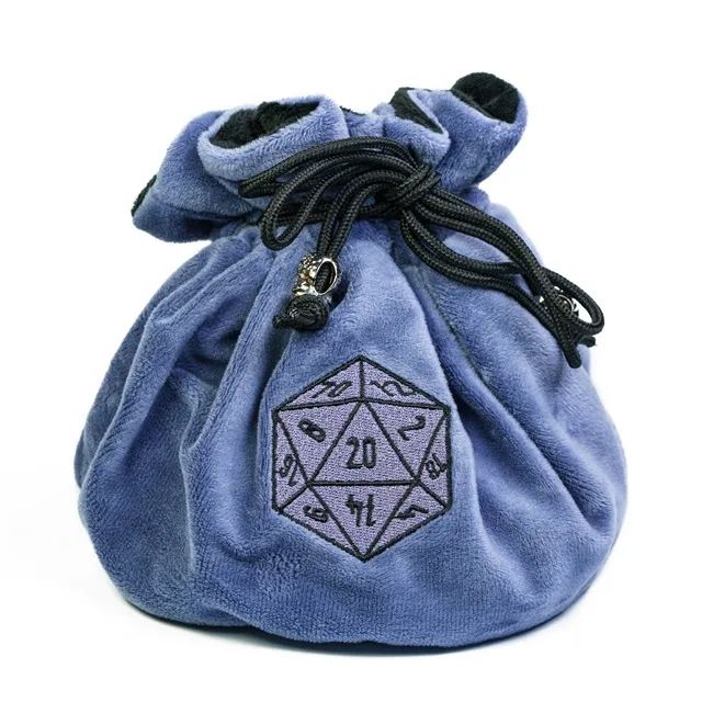 Blue Bag with Compartments - Soft Dice Storage