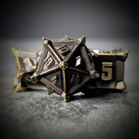 Thumbnail for 7pcs RPG Dice Set - Spiky Bronze Metal