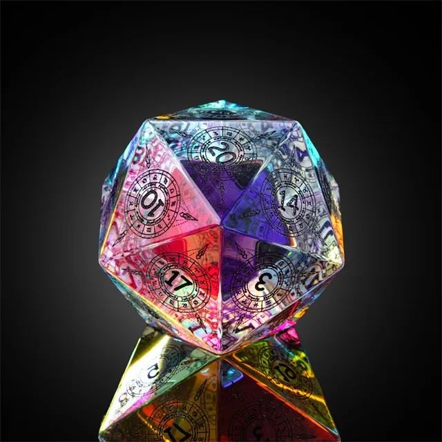 Astrology on Prism Glass - D20 RPG Dice