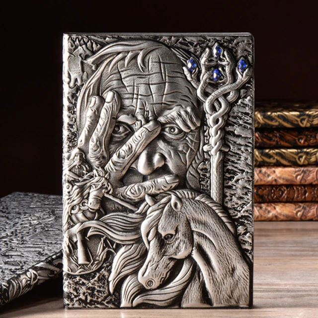 Washed Silver Wizard - A5 Hardback Journal