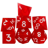 Thumbnail for 7pcs Dice Sharp Frosted Red