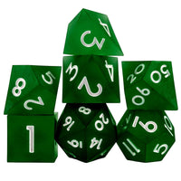 Thumbnail for 7pcs Dice Sharp Frosted Green