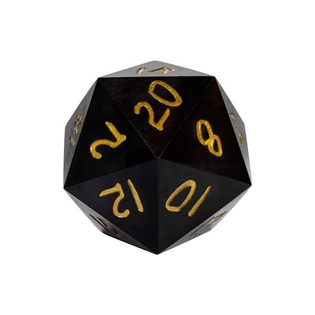 Ebony Wood - D20 RPG Dice